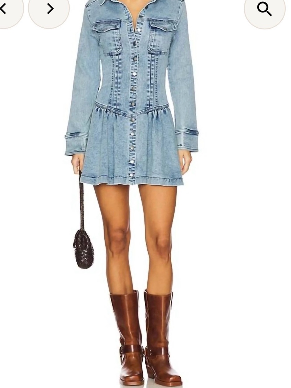 NWT Free People Roadhouse denim dress